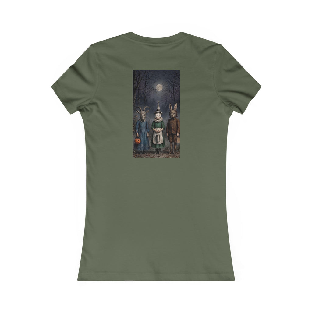 Victorian Halloween Masquerade  Scene T-Shirt | Victorian Trick or Treat Pumpkins