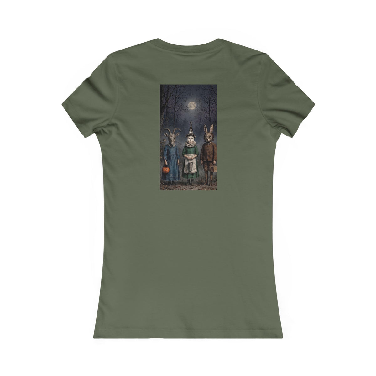 Victorian Halloween Masquerade  Scene T-Shirt | Victorian Trick or Treat Pumpkins