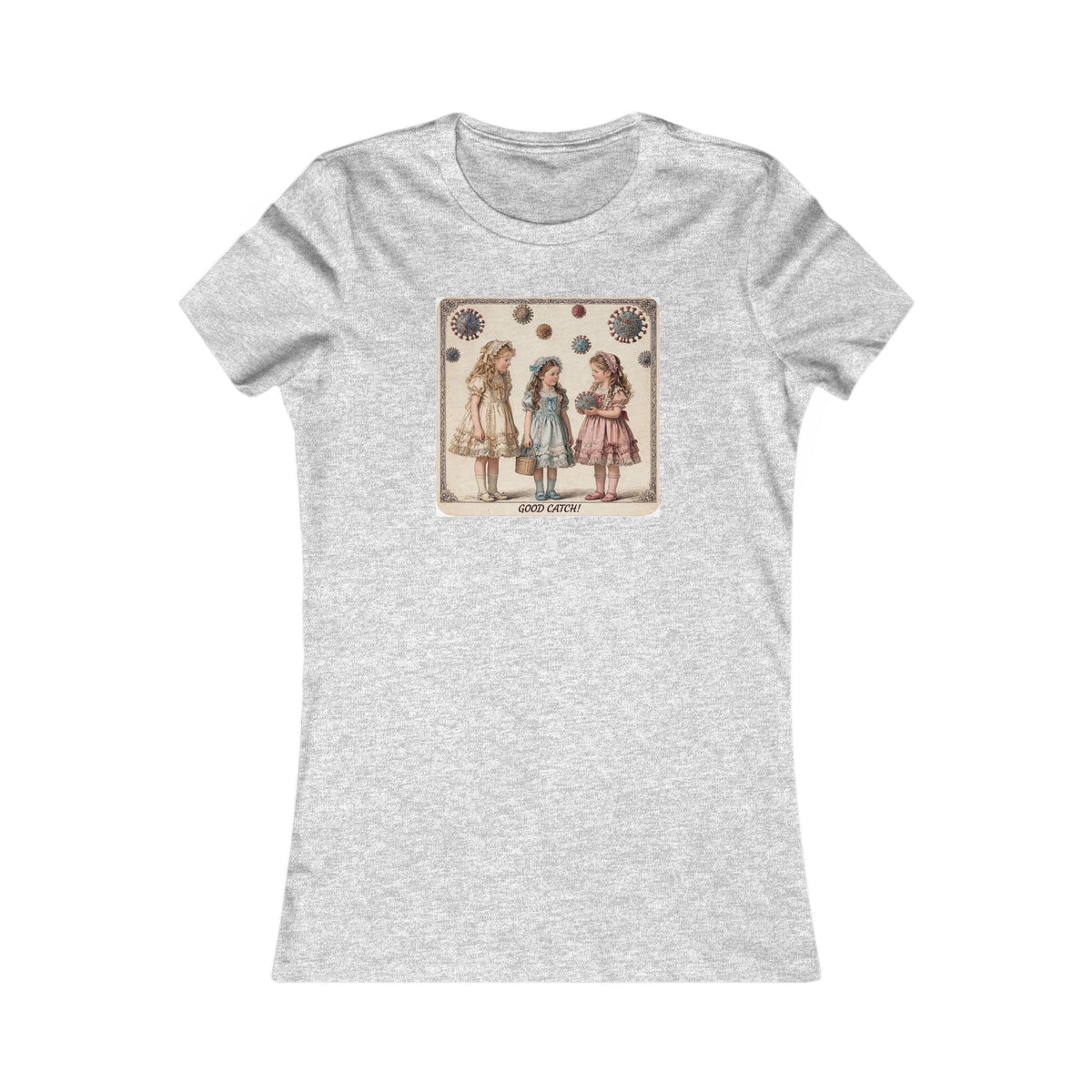 Viral Innocence  Vintage Girls Illustration Tee | Retro Floral Kids Artwork