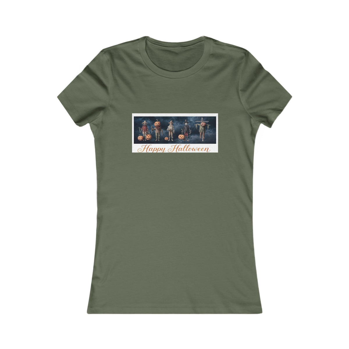 Harvest Scarecrows Cute and Spooky Women's Favorite Tee
