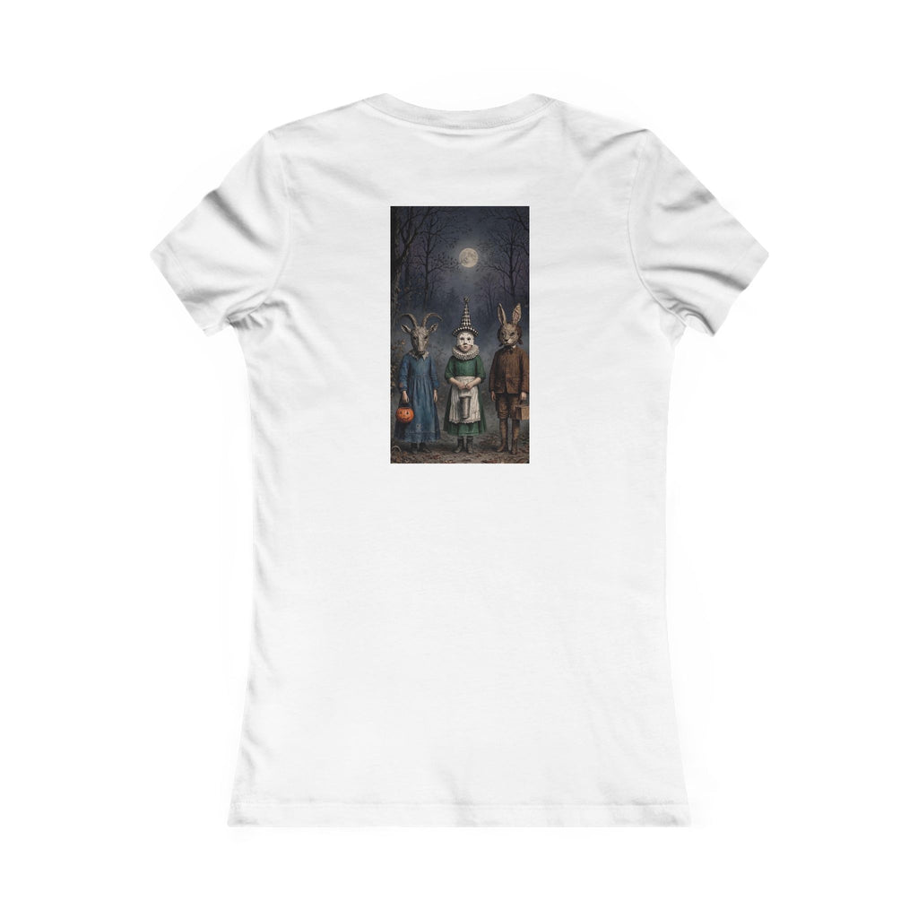 Victorian Halloween Masquerade  Scene T-Shirt | Victorian Trick or Treat Pumpkins