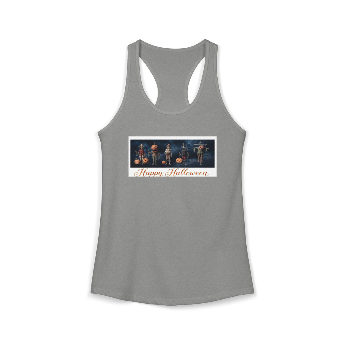 Harvest Scarecrows Cute and Spooky  Women's Ideal Racerback Tank