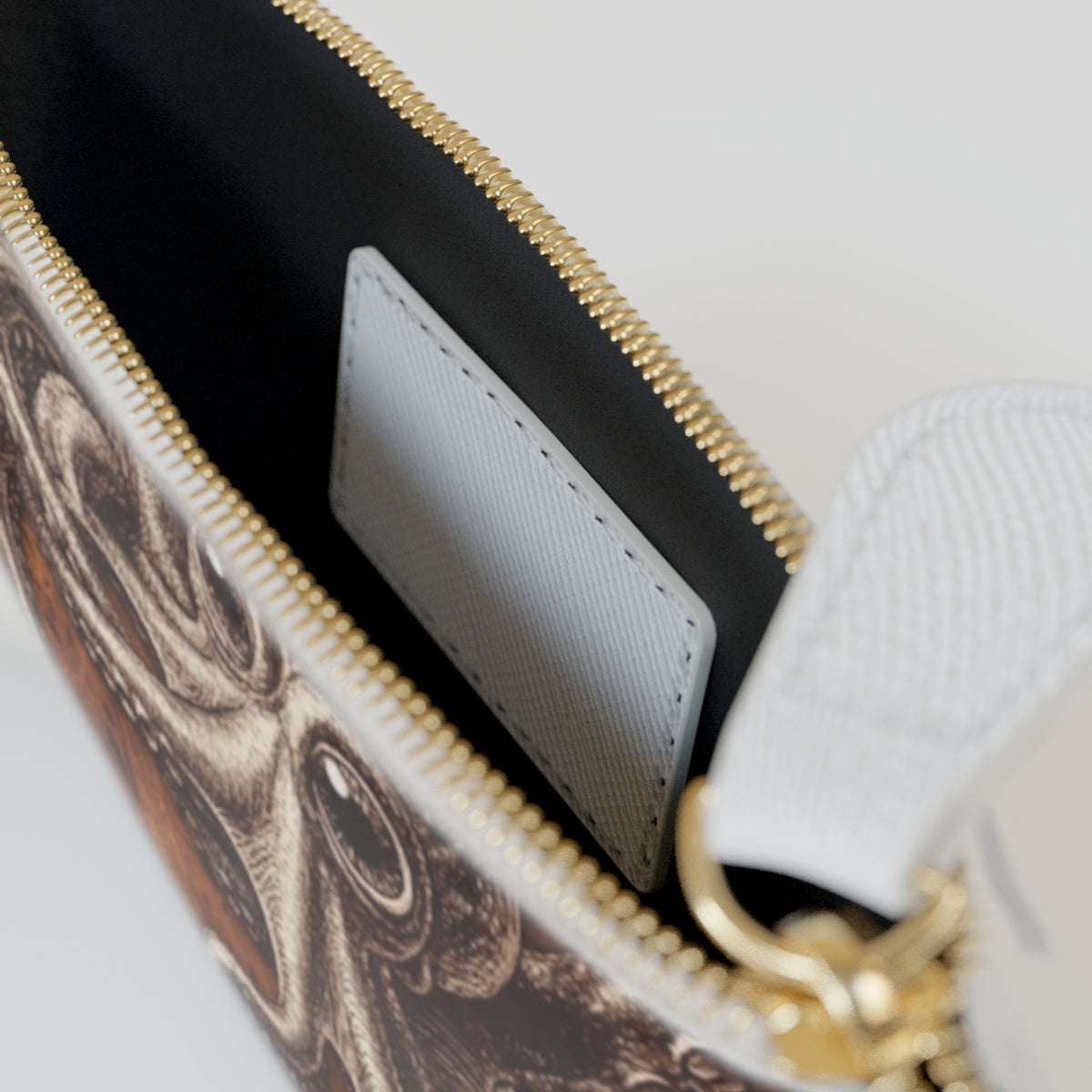 Octopus and Peony Mini Clutch Bag
