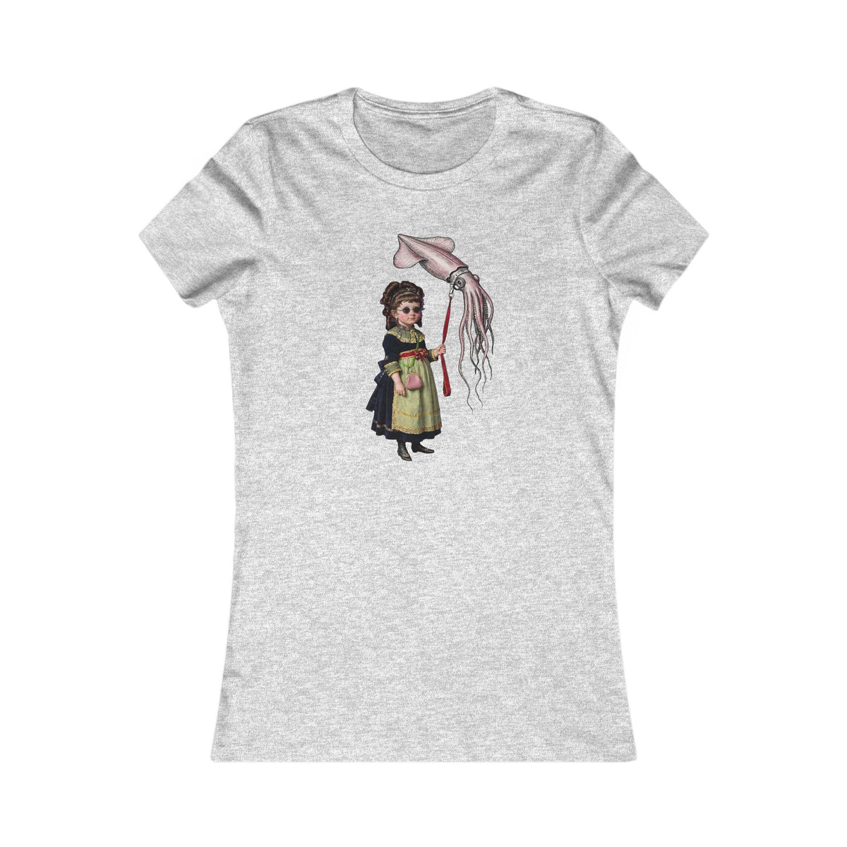 Miss Violet and Her Pet Squid Tee | Vintage Illustration, Cottagecore
