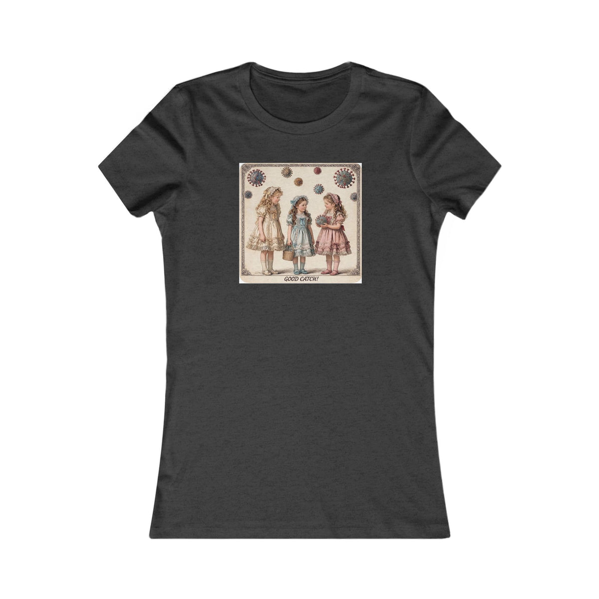 Viral Innocence  Vintage Girls Illustration Tee | Retro Floral Kids Artwork