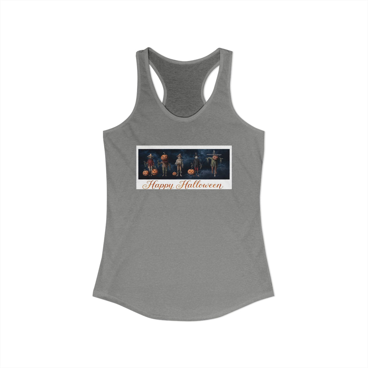 Harvest Scarecrows Cute and Spooky  Women's Ideal Racerback Tank