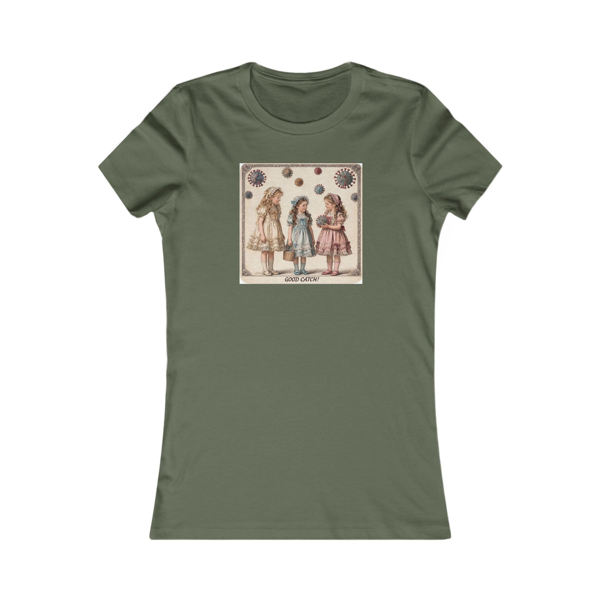 Viral Innocence  Vintage Girls Illustration Tee | Retro Floral Kids Artwork