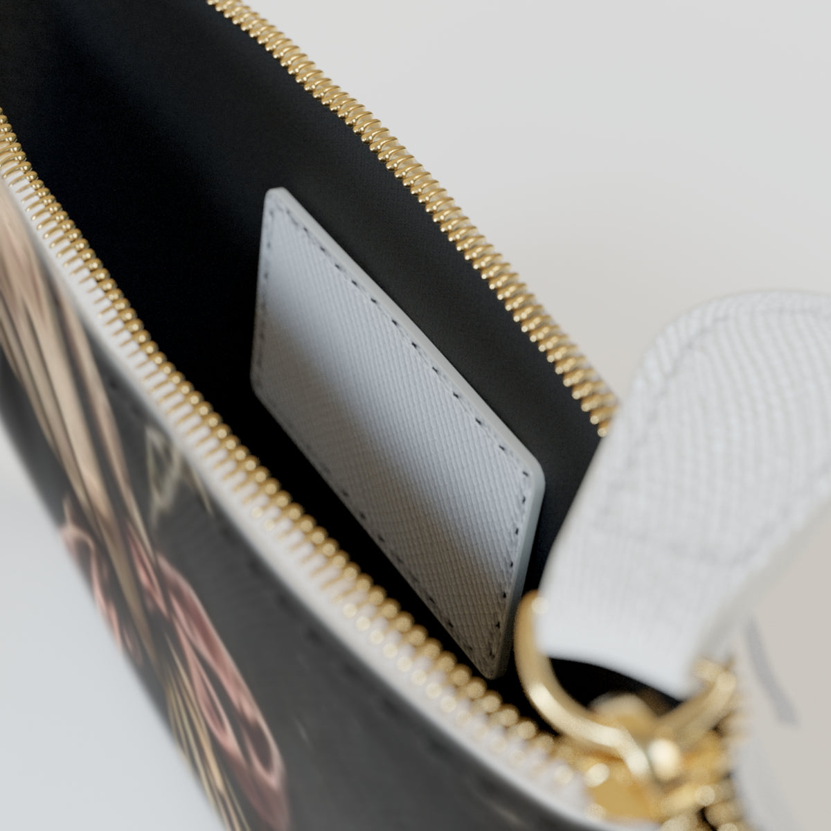 Floral Velvet Bow Mini Clutch — Vintage Bouquet Wristlet Purse