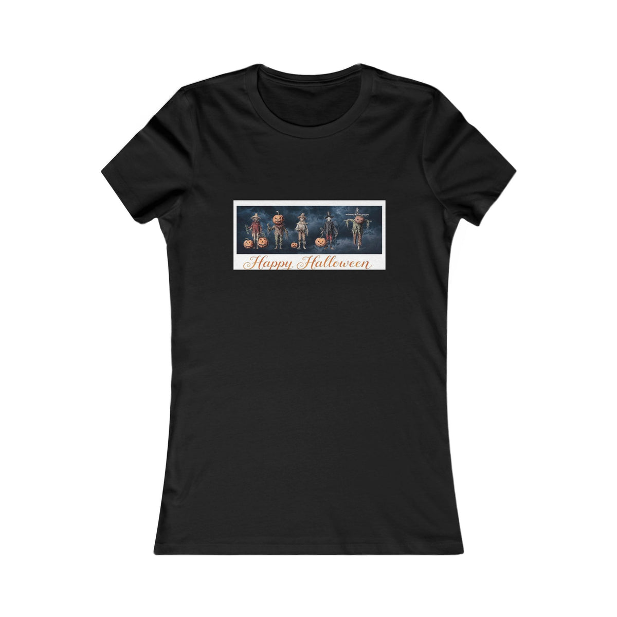 Harvest Scarecrows Cute and Spooky Women's Favorite Tee