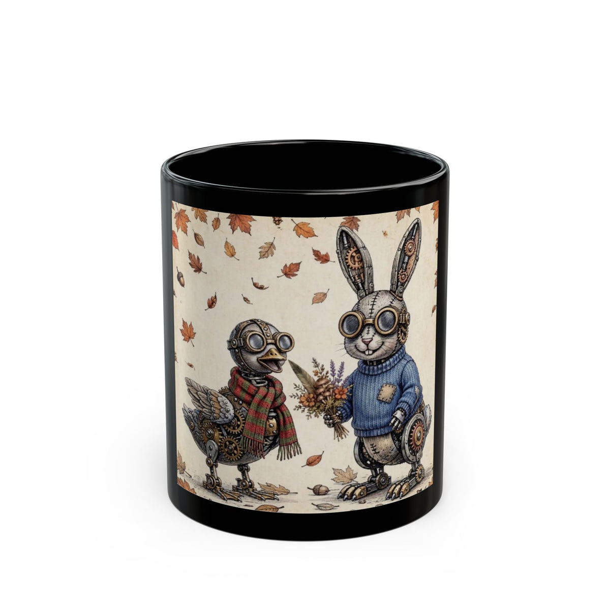 In A World of Ordinary...  Autumn Illustration Mug | Black Ceramic Mug