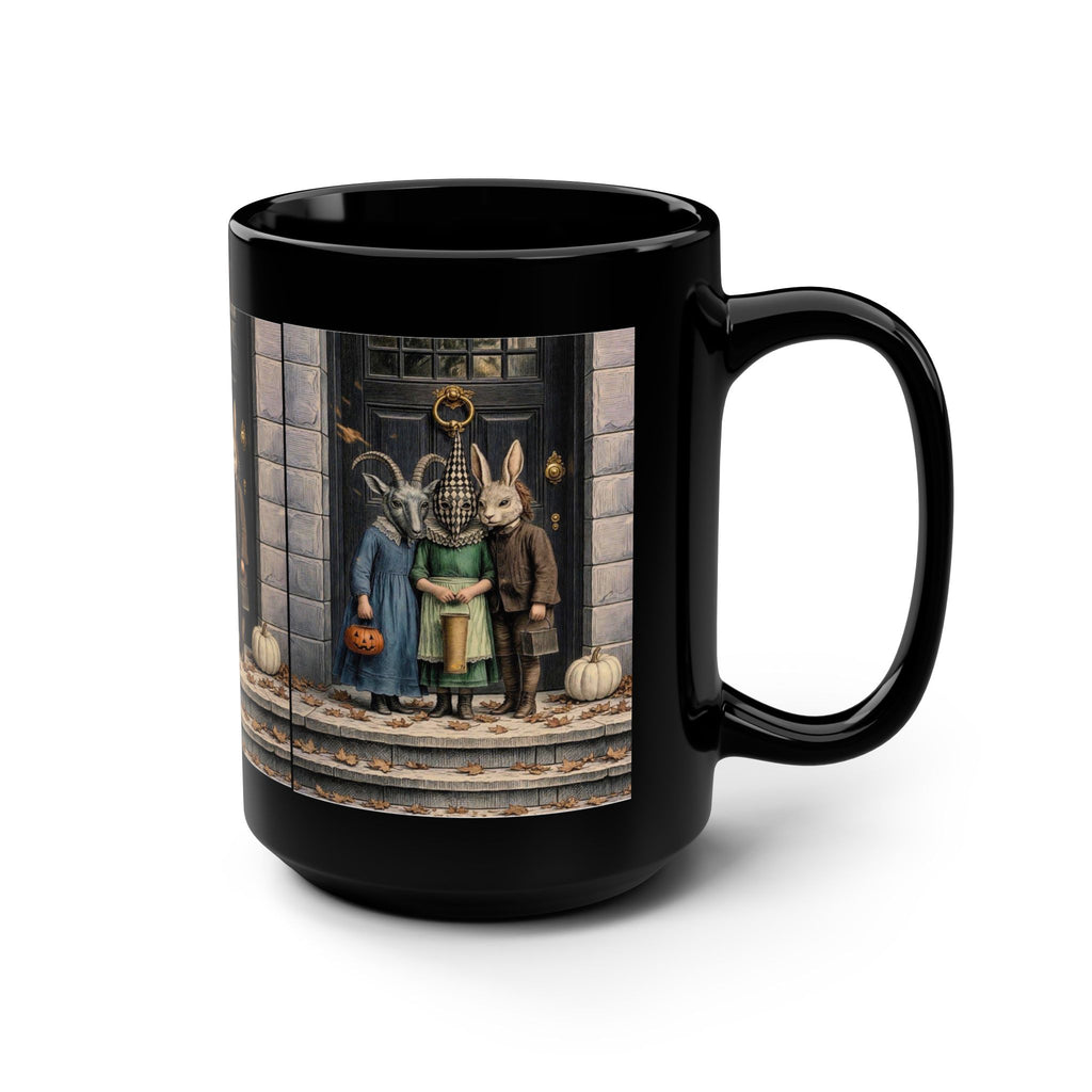 Victorian Halloween Masquerade  Mug | Black Ceramic 15oz