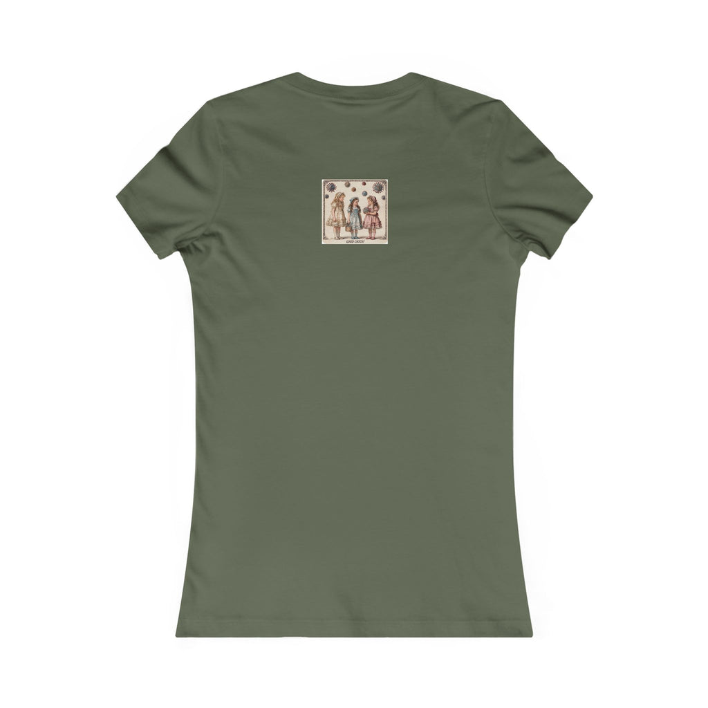 Viral Innocence  Vintage Girls Illustration Tee | Retro Floral Kids Artwork
