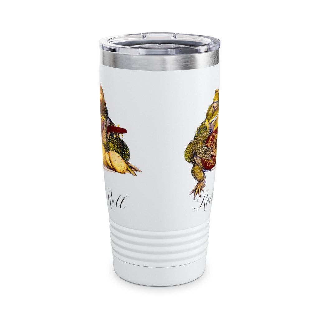 Ringneck Tumbler - 20oz Insulated Travel Cup with 'Rock 'n' Roll' Frog Art